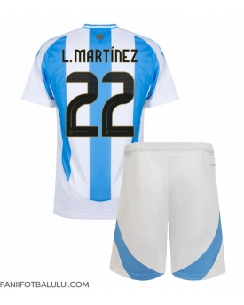 Argentina Lautaro Martinez #22 Echipament de Fotbal Replică Copa America 2024 Copii Acasa (+ Șorturi)
